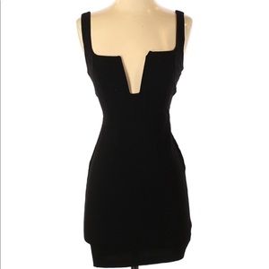 Black V-Wire Front Bodycon Dress